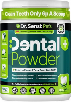 Dr Senst Plaque Off Powder Dogs 400g Dog Teeth Cleaning Products & Breath Fresh - Image 1 of 4