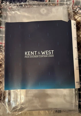Calibre 9! Cortina de ducha Kent & West resistente grueso 72x72 revestimiento PEVA 3 imanes Foto 1 de 4