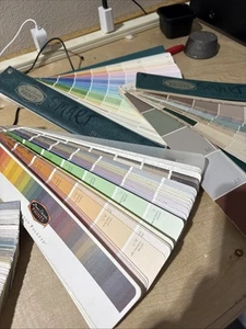 Dunn Edwards (3) Paint Palette Color Cards Fan Decks. Includes (1) Benjamin Moor - Picture 1 of 12