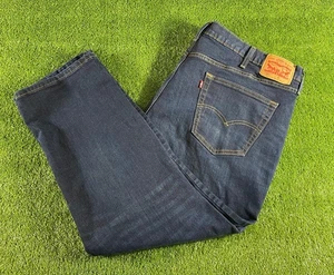 Levi's 541 Jeans Uomo 46x30 Conico Lavaggio Scuro Blu Denim Gamba Larga - Foto 1 di 10