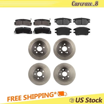 Kit Pastillas Freno y Rotores Delanteros Traseros para Toyota Camry 2.5L 1988 1989 1990 1991 Foto 1 de 4