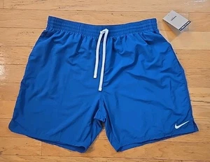 Nike SWIM Men's XXL-T 7" NESSE603-417 Blue Lined w/White Drawstring - NWT - Picture 1 of 10