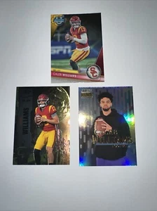 2023 Bowman University Chrome & Skybox Metal With Cut Error Caleb Williams Lot - Picture 1 of 6