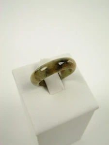Genuine Natural Variegated Jade Round Eternity Ring Band - Size 7.25 #709 - Picture 1 of 5