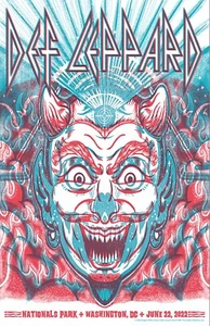 Def Leppard 2022 Washington Concert Poster 11 X 17 Framed - Picture 1 of 2