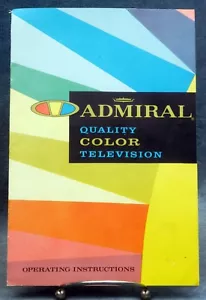ADMIRAL FERNSEHER BEDIENUNGSANLEITUNG, SERVICE, ANDERE - 1963 - KOSTENLOSER USA-VERSAND - Bild 1 von 5