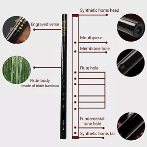 C Key Dizi Bamboo Flute Chinese Traditional Musical Instrument With Carrying BBY - Picture 1 of 6