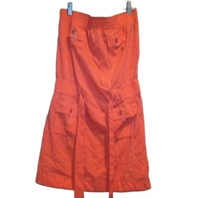 Derek Heart Orange Strapless Romper Skirt Size Medium - Image 1 of 3