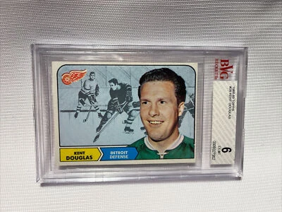 1968-69 TOPPS #26 KENT DOUGLAS Defense Detroit Red Wings * BGS Graded 6 EXMT - Image 1 of 2