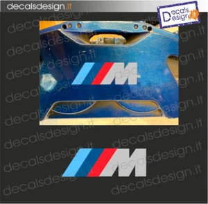 4 Adesivi replica scritta M sport BMW per pinze freni auto decals verniciabili - Photo 1/3