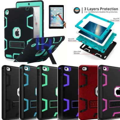 For Apple iPad 9th 7th 8th 10.2" Case Rugged Shockproof Heavy Duty Stand Cover - Image 1 of 4