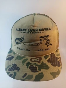 Vintage Trucker Hat Albany Lawn Mower Snapback Stihl Snapper - Picture 1 of 5