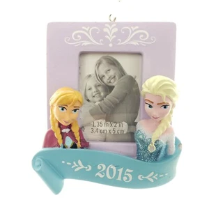 RAR Disney Frozen Anna & Elsa 2015 datiert gerahmt Weihnachtsschmuck von Hallmark - Bild 1 von 7
