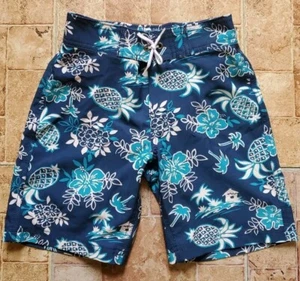 Crewcuts Boys Swim Trunks Pineapple/Flower Blue Size 7 - Picture 1 of 6