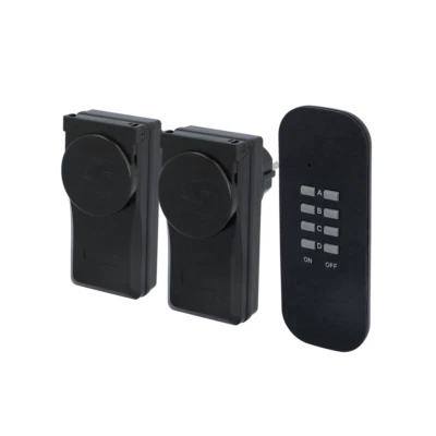 UNITEC Funkfernschalter-Set 2+1 Außenbereich Outdoor Steckdosen + Fernbedienung - Bild 1 von 4