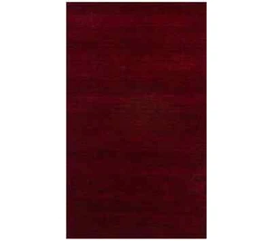 Maroon Red Solid Design Hand-Loomed 3X5 Gabbeh Wool Rug Oriental Carpet - Picture 1 of 13
