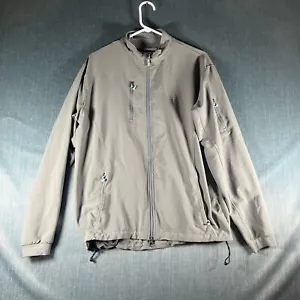 Peter Millar Mens Windbreaker Jacket Gray Element 4 Wind Size M Polyester Blend - Picture 1 of 14