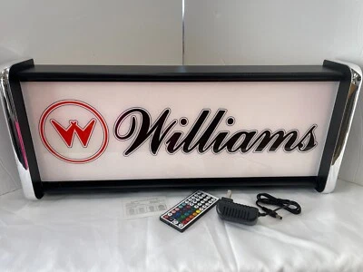 Williams Pinball Blanco Pantalla LED Letrero Iluminado Caja de Luz Luz Colgante Luz Foto 1 de 4
