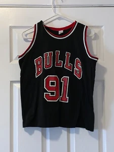 VINTAGE RARE NBA CHICAGO BULLS #91 DENNIS RODMAN COCA COLA SIZE 18-20 CHEST 21" - Picture 1 of 5