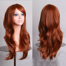 Womens 70CM Long Curly Hair Wigs Bangs Party Cosplay Fashion Full Wig