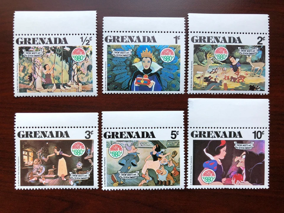 Grenada 1980 Scott #1021-1027 (short #1025) Disney Snow White Mint NH - Image 1 of 2