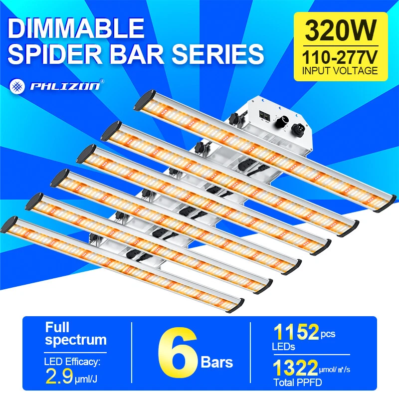 Commercial 4000W Spider LED Grow Light 4X4FT Full Spectrum for Plants Veg Flower - Image 1 of 4