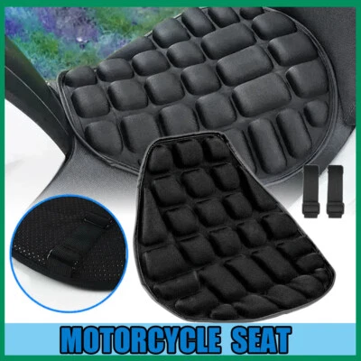 Motorcycle Seat Cushion Comfort Pillow Pad Cover Gel Pressure Relief Universal - Image 1 of 4