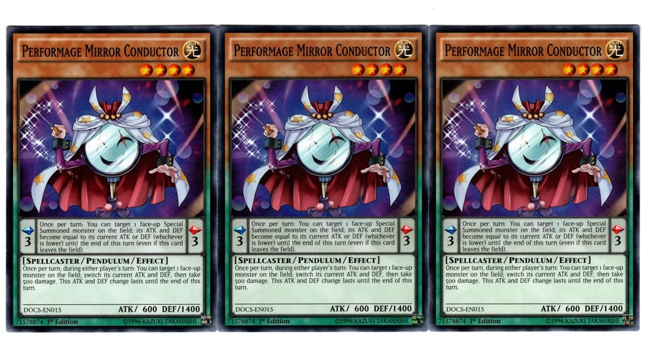 Yugioh - 3X Performage Mirror Conductor - Común - 1ª Edición - DOCS-EN015 - Casi Nuevo Foto 1 de 1
