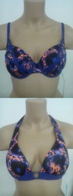 Bikini Oberteil Playa del Inglés Sapph lila Bügel oder Neckholder 75-85 A-E-Cup - Bild 1 von 3