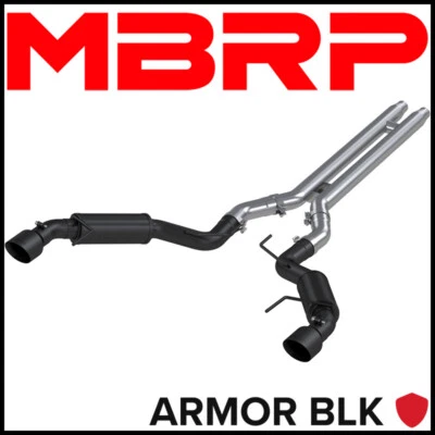MBRP S7278BLK Armor BLK 3" Cat Back Exhaust for 15-17 Ford Mustang GT 5.0L Coupe - Image 1 of 2