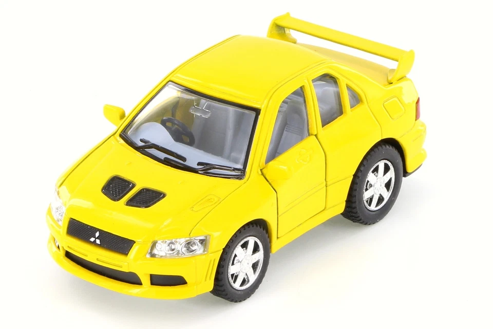 COCHE DIECAST MITSUBISHI LANCER EVOLUTION VII AMARILLO 4" KINSMART 4010/11D Foto 1 de 1