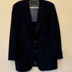 Donald Brooks Dark Blue Blazer Tall 44 Inches Chest Size And 64 Inches Long - Picture 1 of 15