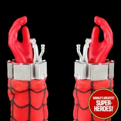 "Figura de acción Mego Spider-Man Webshooters estilo TV en vivo (PLATEADO) para WGSH 8""" Foto 1 de 4