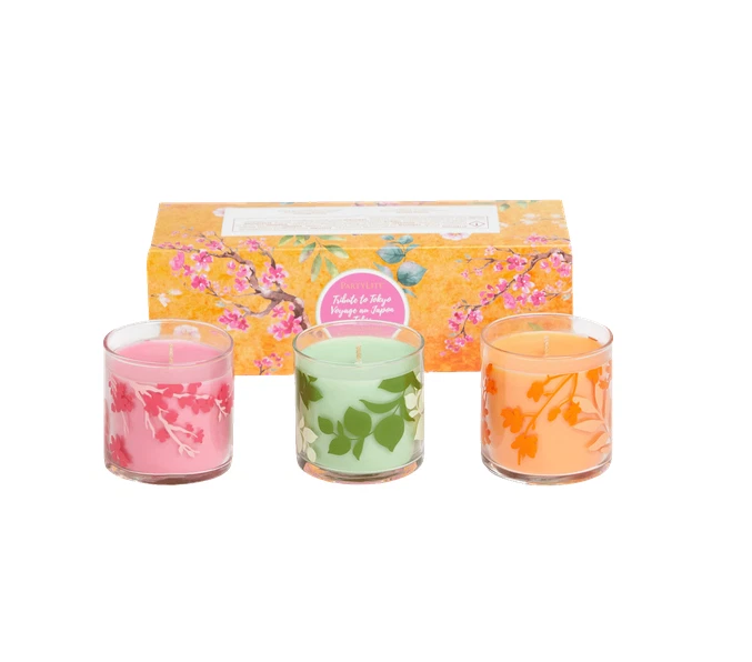 ❤️❤️ Trio mini pots voyage au japon ❤️❤️   PARTYLITE - en stock - Photo 1/1