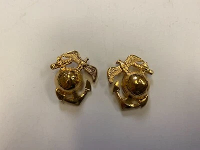 ega016 1920s 1930s USMC Hombre Alistado EGA Águila Globo Anclaje Collar Par R5B Foto 1 de 2