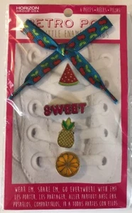Summer Fruit Sweet Retro Pop Cool Little Enamel Thing Shoe Lace String Charm - Picture 1 of 12
