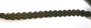 Forrest Green gimp braid scalloped edging 6.5 yards VTG pillow trim 1" wide ext - Picture 1 of 3