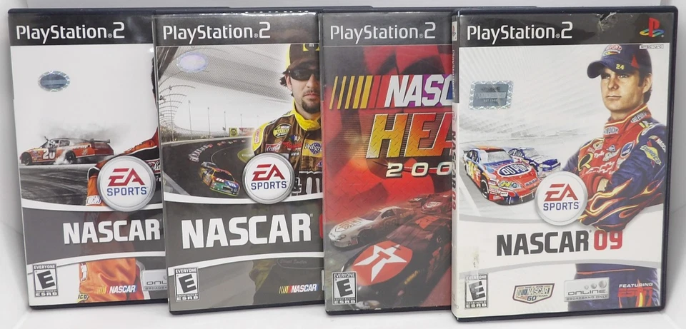 PS2 Nascar Game Bundle of 4: Nascar 09, Nascar Heat 2002, Nascar 07, Nascar 08 - Image 1 of 4