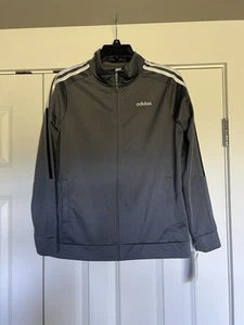 New Boys Adidas Gray Full Zip Jacket Size Large 14 16 - Picture 1 of 3
