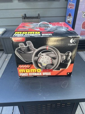 Pedales de volante de carreras Logitech MOMO RARO vintage para jugadores PC NUEVO EN CAJA NOS Foto 1 de 4