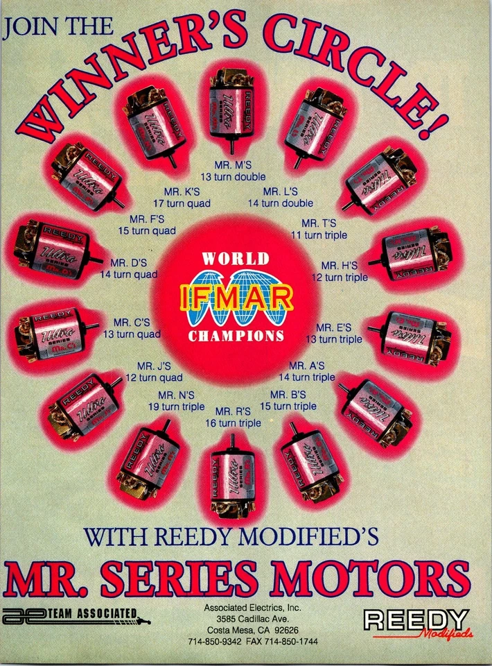 Reedy Mr Series Motors RC Motores Impresión Anuncio Arte de Pared Decoración Ganadores Círculo Foto 1 de 1