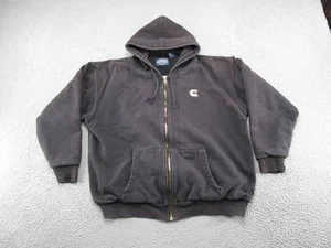 DHG Sudadera con Capucha Para Hombres Peso Pesado Forrada Térmica Cremallera Completa Talla XL Cummins Logo Y2K LEER - Imagen 1 de 15