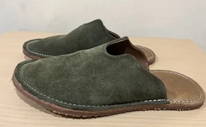 WP STANDARD Mr. Grumpy Green Nubuck Leather Slide Mule Men's Size MS (7-8 US) - Picture 1 of 9