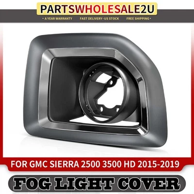 Bisel de embellecedor de luz antiniebla para pasajero delantero para GMC Sierra 2500 3500 HD 15-19 23178898 Foto 1 de 4