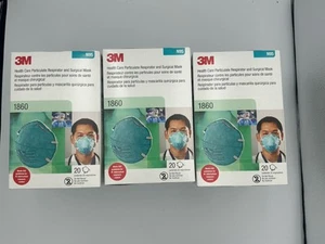 3M N95 1860 Particulate Respirator & Surgical Mask, Case Of 60 - Exp. 10/26 - Picture 1 of 3