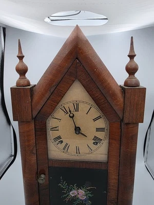 Antique Ingraham, Bristol Gothic Steeple Clock Mantle Troy N.Y. 20"×11" UNTESTED - Image 1 of 4