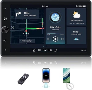 10" Single Din Touch Screen Stereo Bluetooth Radio Car Apple/Android Carplay BT - Picture 1 of 6