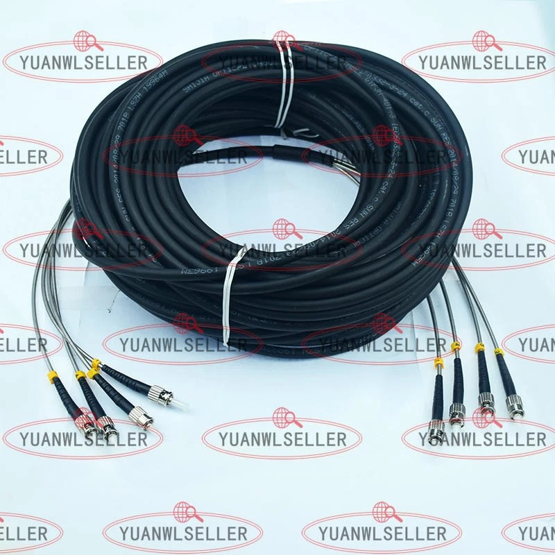 1PC NEW 50M Field Outdoor ST-ST 4 Strand 9/125 Single Mode Fiber Patch Cord - Image 1 of 1