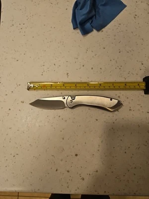 Cuchillos Buck Sovereign Mango de Acero Inoxidable Bloqueo de Botón 3.2" 7CR17MOV Hoja 744 Foto 1 de 4