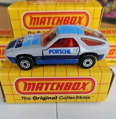 Vintage 1979 Matchbox Superfast Porsche 928 Silver & Blue Made in Macau - Image 1 of 4